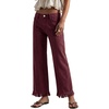 image:imageSidefeel Womens Wide Leg Jeans Mid Rise Loose Denim PantsBurgundy