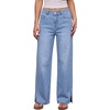 image:imageSidefeel Womens Wide Leg Jeans Mid Rise Stretchy Jeans Denim PantsSky Blue