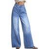 image:imageSidefeel Womens Wide Leg Stretchy Seamed Front JeansLight Blue
