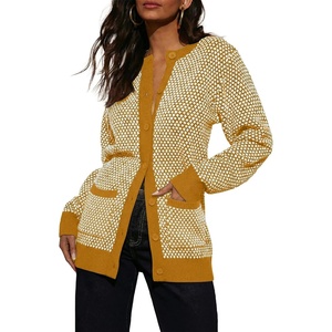 image:imageSidefeel Womens Button Down Plaid Cardigan Sweater Fall OutfitJurassic Gold