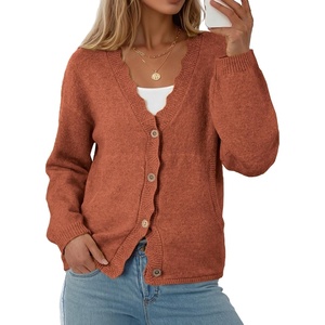 image:imageSidefeel Womens Oversized Fall Outfit Knit Cardigan SweatersGold Flame